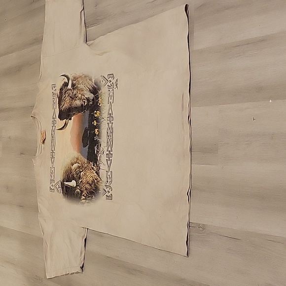 Vintage The Mountain Bison aztec print t-shirt. Men's size XXL. - Picture 1 of 4